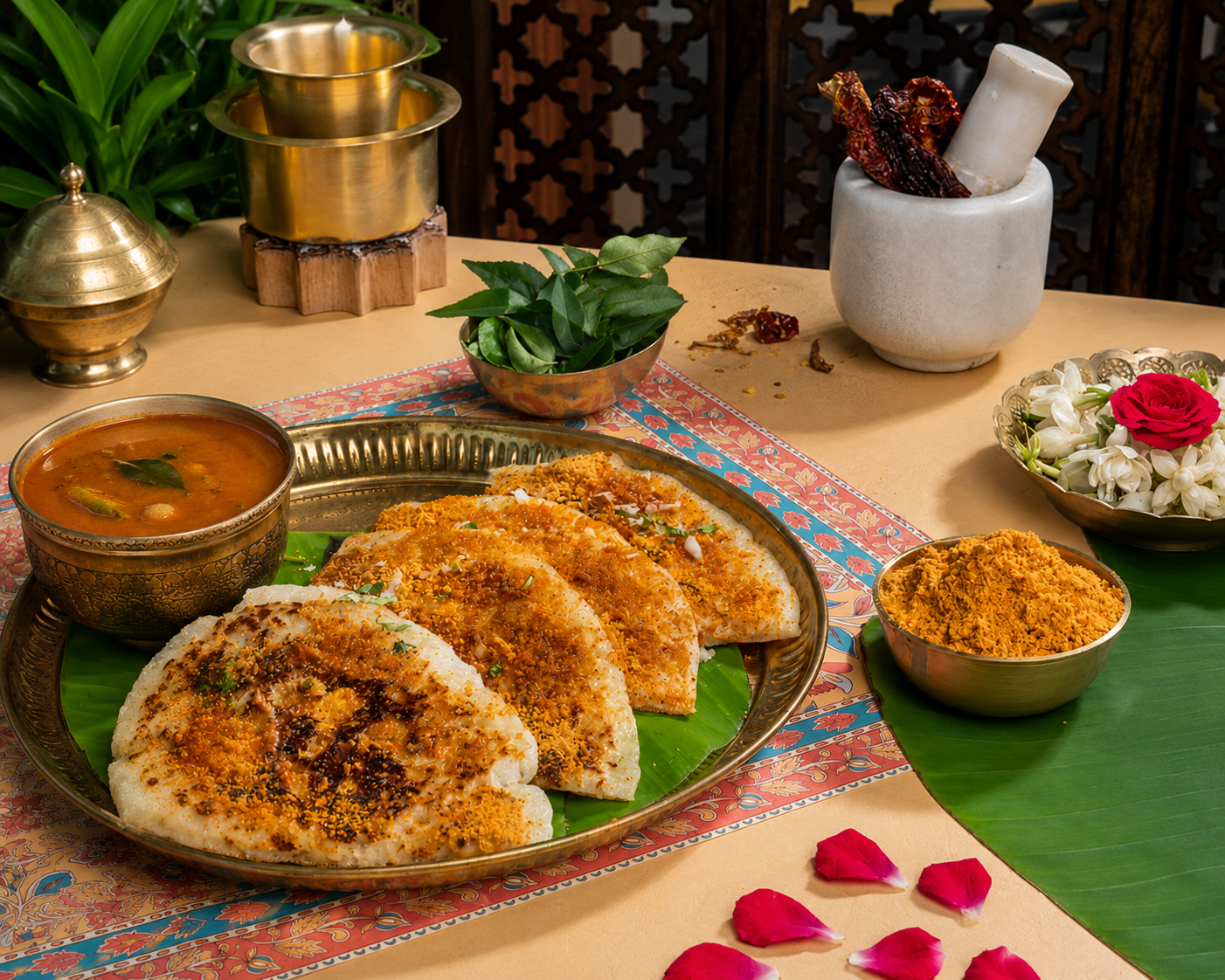 Ghee Podi Uttapam